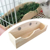 Maxbell Wood Rabbit Hay Feeder Manger Cage Hanging Small Animals Hamster Chinchilla