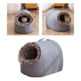 Maxbell Comfortable Pet Cat House Nest Dog Bed Puppy Kennel Winter Washable Cave Gray