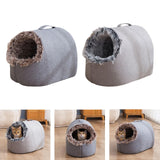 Maxbell Comfortable Pet Cat House Nest Dog Bed Puppy Kennel Winter Washable Cave Gray