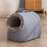 Maxbell Comfortable Pet Cat House Nest Dog Bed Puppy Kennel Winter Washable Cave Gray