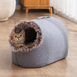 Maxbell Comfortable Pet Cat House Nest Dog Bed Puppy Kennel Winter Washable Cave Gray