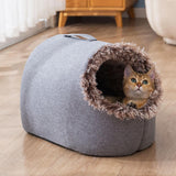 Maxbell Comfortable Pet Cat House Nest Dog Bed Puppy Kennel Winter Washable Cave Gray