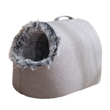 Maxbell Comfortable Pet Cat House Nest Dog Bed Puppy Kennel Winter Washable Cave Light Gray