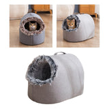 Maxbell Comfortable Pet Cat House Nest Dog Bed Puppy Kennel Winter Washable Cave Light Gray