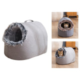 Maxbell Comfortable Pet Cat House Nest Dog Bed Puppy Kennel Winter Washable Cave Light Gray