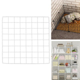 Maxbell Portable Pet Playpen Panel Cage Fence Metal Wire Guinea pig plain white Grid