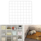 Maxbell Portable Pet Playpen Panel Cage Fence Metal Wire Guinea pig plain white Grid
