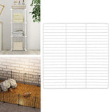 Maxbell Portable Pet Playpen Panel Cage Fence Metal Wire Guinea pig White Dense Grid