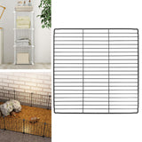 Maxbell Portable Pet Playpen Panel Cage Fence Metal Wire Guinea pig dense black Grid