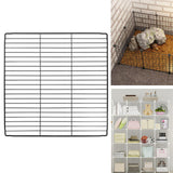 Maxbell Portable Pet Playpen Panel Cage Fence Metal Wire Guinea pig dense black Grid