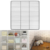 Maxbell Portable Pet Playpen Panel Cage Fence Metal Wire Guinea pig dense black Grid