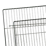 Maxbell Pet Playpen Door Cage Metal Wire Indoor Fence Rabbit Puppy Expandable Panel Dense Black Grid