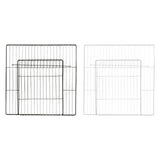 Maxbell Pet Playpen Door Cage Metal Wire Indoor Fence Rabbit Puppy Expandable Panel Dense Black Grid