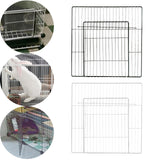 Maxbell Pet Playpen Door Cage Metal Wire Indoor Fence Rabbit Puppy Expandable Panel Dense Black Grid