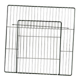Maxbell Pet Playpen Door Cage Metal Wire Indoor Fence Rabbit Puppy Expandable Panel Dense Black Grid