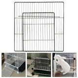 Maxbell Pet Playpen Door Cage Metal Wire Indoor Fence Rabbit Puppy Expandable Panel Dense Black Grid