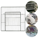 Maxbell Pet Playpen Door Cage Metal Wire Indoor Fence Rabbit Puppy Expandable Panel Dense Black Grid