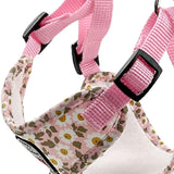 Maxbell Dog Harness and Leash Set Reflective with Adjustable Strap for Walking Pink Size S