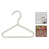 Maxbell White Pearl Beads Clothes Hanger Coat Hanger Elegant Metal for Pets Baby Dog
