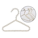 Maxbell White Pearl Beads Clothes Hanger Coat Hanger Elegant Metal for Pets Baby Dog