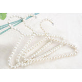 Maxbell White Pearl Beads Clothes Hanger Coat Hanger Elegant Metal for Pets Baby Dog