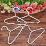 Maxbell White Pearl Beads Clothes Hanger Coat Hanger Elegant Metal for Pets Baby Dog