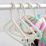 Maxbell White Pearl Beads Clothes Hanger Coat Hanger Elegant Metal for Pets Baby Dog