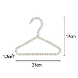 Maxbell White Pearl Beads Clothes Hanger Coat Hanger Elegant Metal for Pets Baby Dog