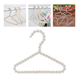 Maxbell White Pearl Beads Clothes Hanger Coat Hanger Elegant Metal for Pets Baby Dog