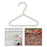 Maxbell White Pearl Beads Clothes Hanger Coat Hanger Elegant Metal for Pets Baby Dog