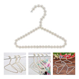 Maxbell White Pearl Beads Clothes Hanger Coat Hanger Elegant Metal for Pets Baby Dog