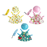 Maxbell Rabbit Vest Harness Leash Set Pet Clothes Costume for Ferret Pet Supplies Yellow