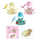 Maxbell Rabbit Vest Harness Leash Set Pet Clothes Costume for Ferret Pet Supplies Yellow