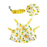Maxbell Rabbit Vest Harness Leash Set Pet Clothes Costume for Ferret Pet Supplies Yellow