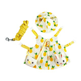 Maxbell Rabbit Vest Harness Leash Set Pet Clothes Costume for Ferret Pet Supplies Yellow