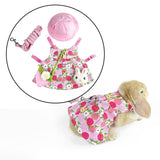 Maxbell Rabbit Vest Harness Leash Set Pet Clothes Costume for Ferret Pet Supplies Pink