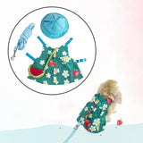 Maxbell Rabbit Vest Harness Leash Set Pet Clothes Costume for Ferret Pet Supplies Blue