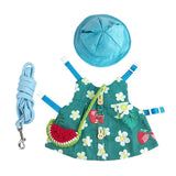 Maxbell Rabbit Vest Harness Leash Set Pet Clothes Costume for Ferret Pet Supplies Blue