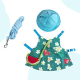 Maxbell Rabbit Vest Harness Leash Set Pet Clothes Costume for Ferret Pet Supplies Blue