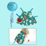 Maxbell Rabbit Vest Harness Leash Set Pet Clothes Costume for Ferret Pet Supplies Blue