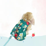 Maxbell Rabbit Vest Harness Leash Set Pet Clothes Costume for Ferret Pet Supplies Blue