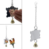 Maxbell Parrot Mirror Toys Hanging Bite Toy Parrot Toy for Lovebird Bird Cage Pet