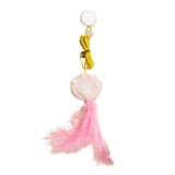 Maxbell Hanging Cat Feather Toy Cat Teaser Indoor Cats Catcher Interactive Cat Toys Pink Claw