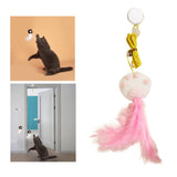 Maxbell Hanging Cat Feather Toy Cat Teaser Indoor Cats Catcher Interactive Cat Toys Claw White