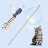 Maxbell Cat Wand Toy Cat Teaser Wand Fun Playing Scratching Interactive Kitten Toys Coffee