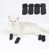 Maxbell 4x Pets Foot Covers Anti Scratch Adjustable Bath Washing Pet Supplies gray S