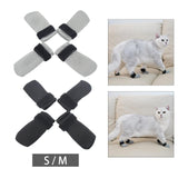 Maxbell 4x Pets Foot Covers Anti Scratch Adjustable Bath Washing Pet Supplies gray S