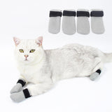 Maxbell 4x Pets Foot Covers Anti Scratch Adjustable Bath Washing Pet Supplies gray S