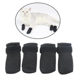 Maxbell 4x Pets Foot Covers Anti Scratch Adjustable Bath Washing Pet Supplies black medium