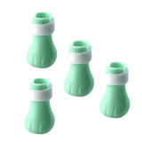 Maxbell 4 Pieces Cat Claw Covers Silicone Adjustable Cat Boots for Bathing Grooming Green